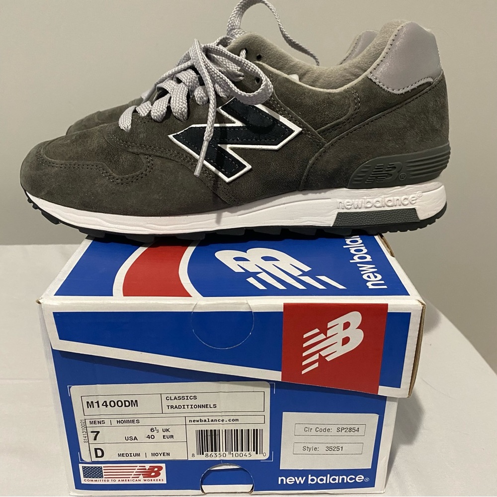 New Balance for J.Crew 1400 sneakers, military grey, men's size 7 US - Picture 10 of 12